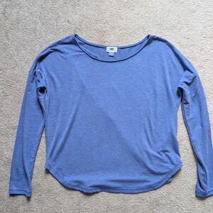 Old Navy Women's Long Sleeve Top in Denim Blue